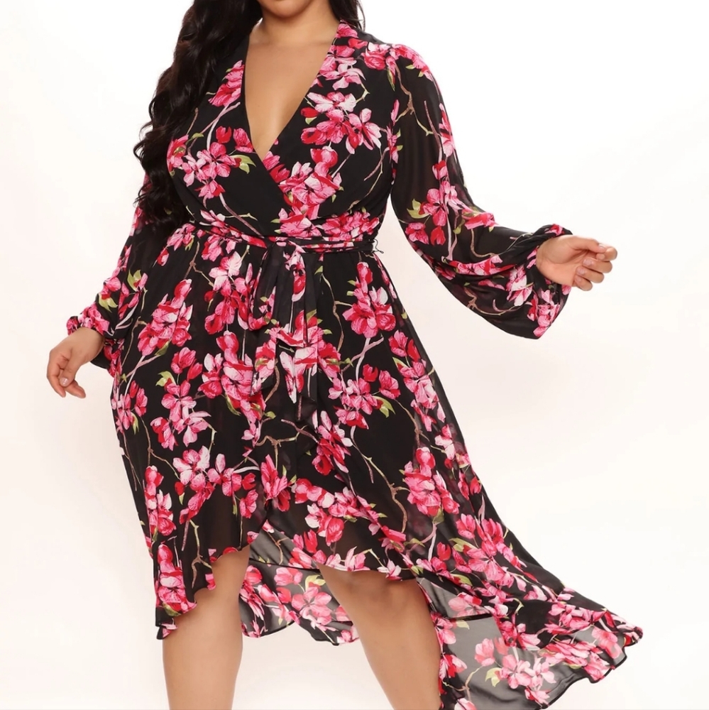 Nadine Midi Dress black combo 3x